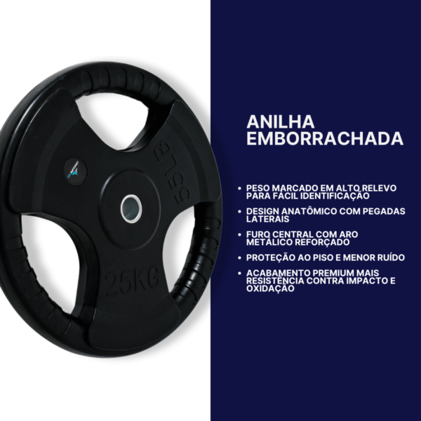 Anilha 10Kg Emborrachada Standard