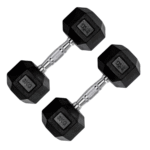 Halter 8Kg Sextavado Emborrachado Cor Preto