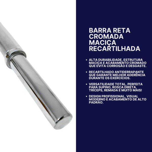 Barra Reta 1,50m Standard Cromada