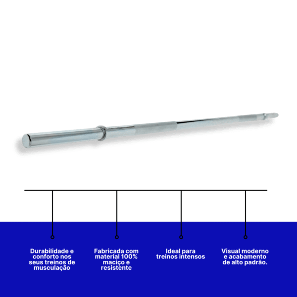 Barra Reta 1,50m Standard Cromada