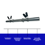 Halter 40 cm Barra Reta Com Presilhas