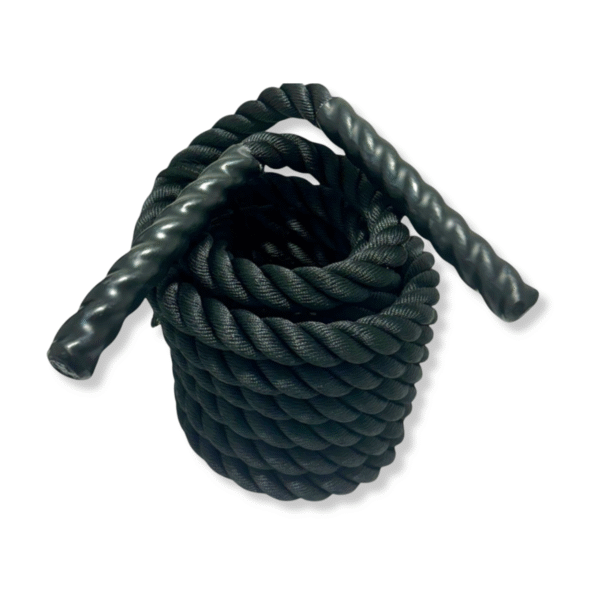 Corda Naval Preta 40 Mm 9 Mts Com Protetor Treino Funcional