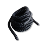 Corda Naval Preta 40 Mm 9 Mts Com Protetor Treino Funcional