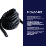 Corda Naval Preta 40 Mm 9 Mts Com Protetor Treino Funcional