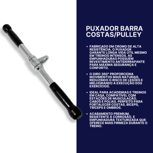 Puxador Barra Reta 50cm C/ Giro