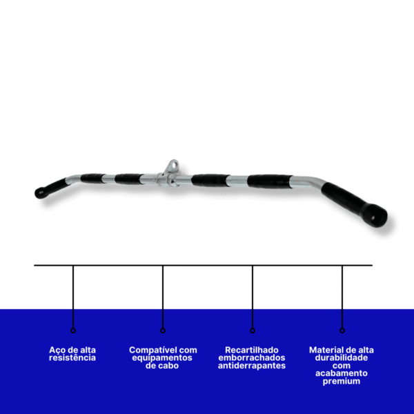 Puxador Costas 1,20m Barra Pulley