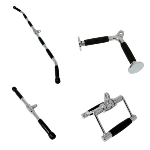 Kit 4 Puxadores Costas 1,20m Barra reta Barra V Puxador Triângulo