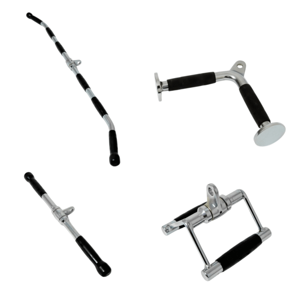 Kit 4 Puxadores Costas 1,20m Barra reta  Barra V Puxador Triângulo