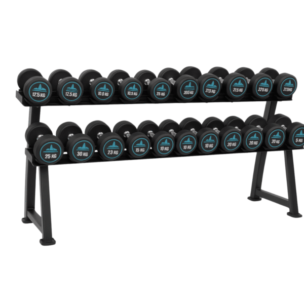 Kit Jogo de Halteres Aço Emborrachado 10kg-30kg