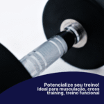 Halter 20Kg Dumbbell Redondo Aço Emborrachado