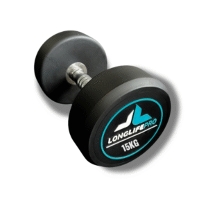 Halter 15Kg Dumbbell Redondo Aço Emborrachado