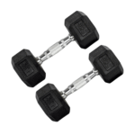 Halter 5Kg Sextavado Emborrachado Cor Preto
