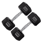 Halter 7Kg Sextavado Emborrachado Cor Preto