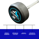 Barra Reta 10kg Montada Emborrachada