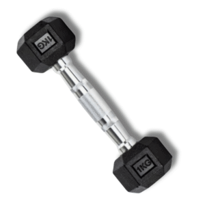 Halter 1Kg Sextavado Emborrachado Cor Preto