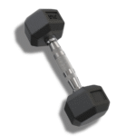 Halter 3Kg Sextavado Emborrachado Cor Preto