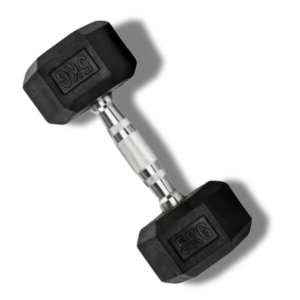 Halter 5Kg Sextavado Emborrachado Cor Preto