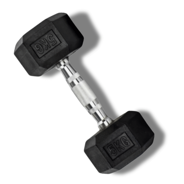 Halter 5Kg Sextavado Emborrachado Cor Preto
