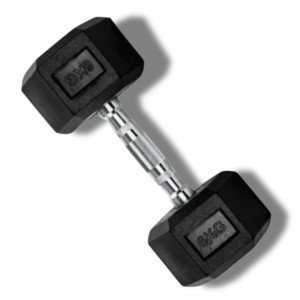 Halter 6Kg Sextavado Emborrachado Cor Preto