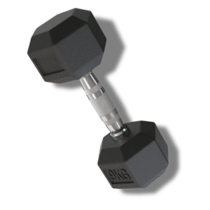 Halter 9Kg Sextavado Emborrachado Cor Preto