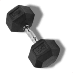 Halter Dumbbell 15Kg Sextavado Emborrachado Cor Preto