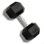 Halter Dumbbell 27,5Kg Sextavado Emborrachado Cor Preto